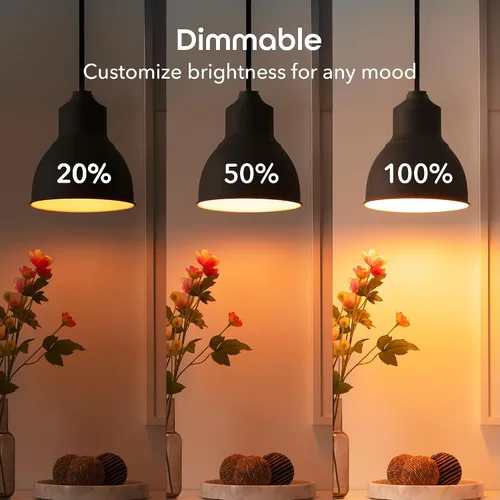 Miniatura 8 de Geeni Prisma - Paquete de 1 bombilla inteligente LED RGBW que cambia de color, A19, 800 lúmenes, equivalente a 60 W, regulable, 2700 K, funciona