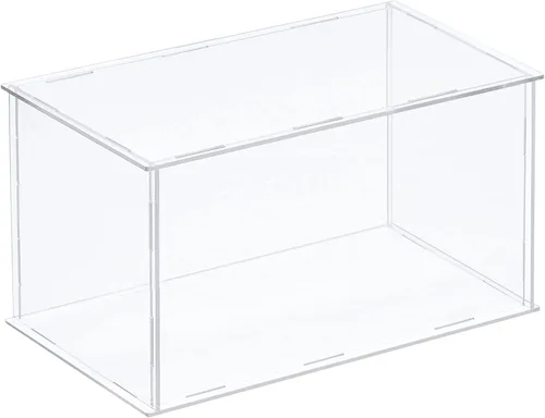 Miniatura 12 de MECCANIXITY Vitrina de acrílico Caja de plástico transparente montar escaparate a prueba de polvo 14x6.3x4.1 pulgadas para artículos coleccionables
