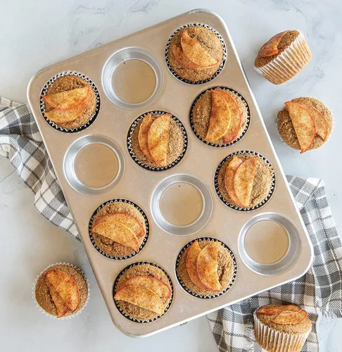 Miniatura 4 de Nordic Ware Molde comercial de aluminio natural para muffins, 12 tazas