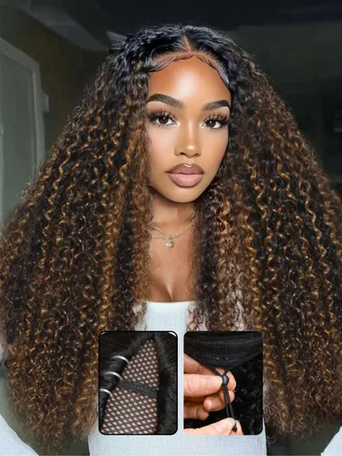 Miniatura 20 de Pelucas de cabello humano Bob de Beauty Forever, rubia con raíces marrones, parte lateral, corte recto, 7x5 encaje HD, adiós a los nudos, peluca Bob
