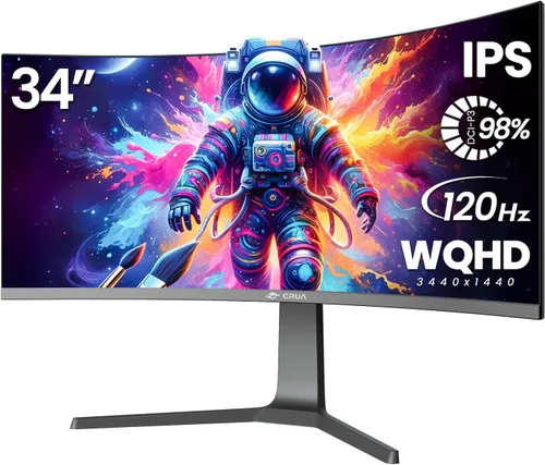 Miniatura 13 de CRUA Monitor para juegos de 27 pulgadas y 240 Hz, pantalla IPS QHD 2560 x 1440, AMD FreeSync, 120% sRGB, altavoces integrados, filtro de luz azul