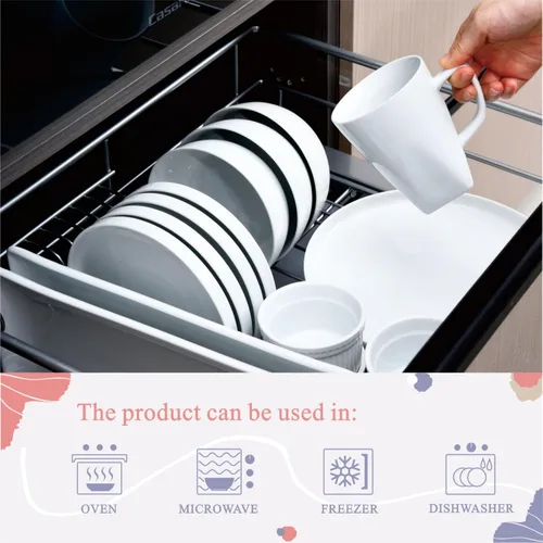 Miniatura 6 de Miicol Juego de 6 tazas de café de porcelana, tazas de café grandes de 14 onzas, tazas de té blanco, tazas de cerámica para latte, capuchino, leche