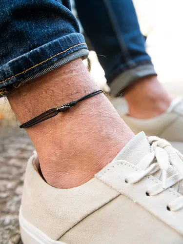 Miniatura 29 de Made by Nami Surfer Anklet with Snap Hook Clasp Waterproof & Adjustable Thin String Ankle Bracelets for Women and Men Handmade Jewelry for Beach and