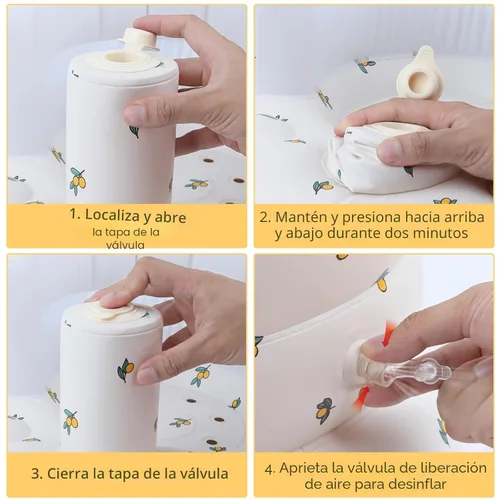 Miniatura 4 de EKEPE Asiento Inflable para Bebé para Bebés de 3 Meses en Adelante, Asientos de Piso para Infantes para Sentarse Erguido, Asientos de Bebé