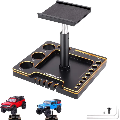 Hobbypark 1/18 1/24 RC Crawler Soporte de trabajo de rotación de 360 grados Elevador o inferior Estación de trabajo de reparación de automóviles RC