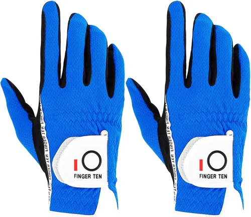 Miniatura 11 de FINGER TEN Guantes de golf para hombre para golfista diestro o zurdo, agarre para lluvia, valor 2 unidades, guante de golf para mano izquierda