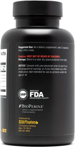 Miniatura 6 de Sculpt Nation by V Shred Potente suplemento de cúrcuma, curcumina de cúrcuma con pimienta negra e ingredientes patentados para la salud