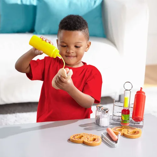 Miniatura 2 de Juego de condimentos de Melissa & Doug (6 piezas) alimento de juego, carrito de acero inoxidable