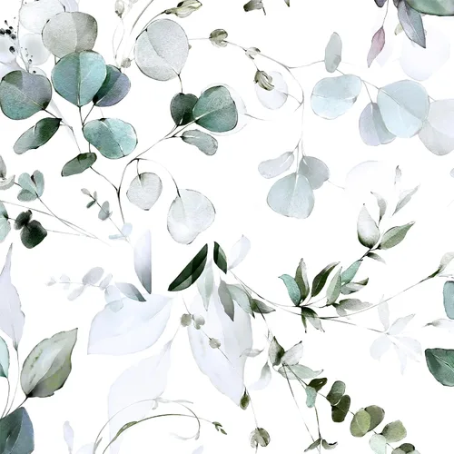 Miniatura 8 de Laatse Green Leaf - Papel tapiz adhesivo de hojas florales de 17.5 x 393 pulgadas, papel tapiz autoadhesivo vintage, impermeable, revestimiento