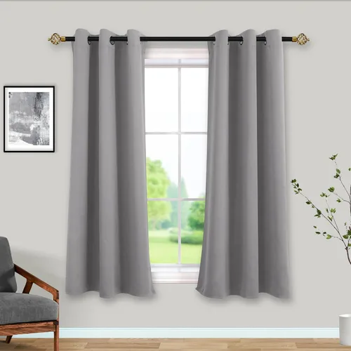 Miniatura 17 de Mrs.Naturall Cortinas Azul Real para Dormitorio, Cortinas Opacas Cortas Medianas Azul Cobalto para Cocina Decoración de Habitación de Adolescentes