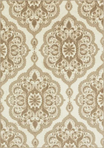 Miniatura 14 de Maples Rugs - Alfombra antideslizante Vivian, para pasillo o entrada, patrón de medallones [fabricada en Estados Unidos], 2 x 6 pies, color gris