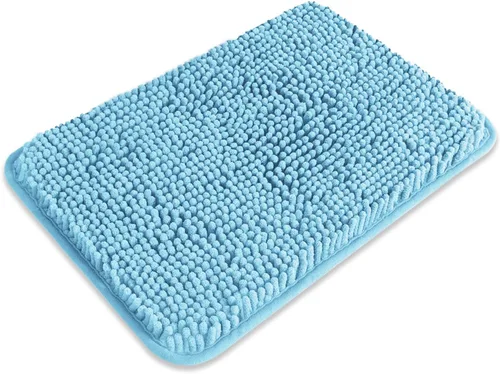 Miniatura 11 de Alfombra de baño pequeña de 12 x 18 pulgadas, lavable y absorbente, antideslizante, alfombra de baño de felpilla gruesa y suave para baño, ducha