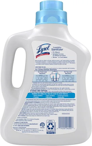 Miniatura 10 de Lysol Aditivo Sanitizante para Lavandería, Free & Clear, Libre de Fragancias y Colorantes, Sanitizante para Lavandería 0% Blanqueador, Eliminador