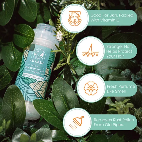 Miniatura 5 de LIFLASH Filtro de Ducha de Vitamina C para Agua Dura, Purificador Suavizante de Aromaterapia, Ayuda con Piel Más Suave y Mejora del Cabello
