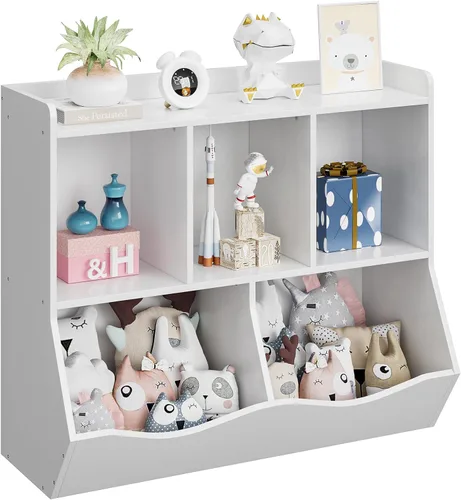 Miniatura 9 de Amyove Estantería y estantería para niños, estante de almacenamiento de juguetes, estante múltiple con organizador de cubículos para niños y niñas