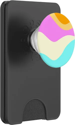 Miniatura 8 de Retro Waves Swirls Pastel Rainbow Wavy Stripes 70s Aesthetic PopSockets Adhesive PopGrip