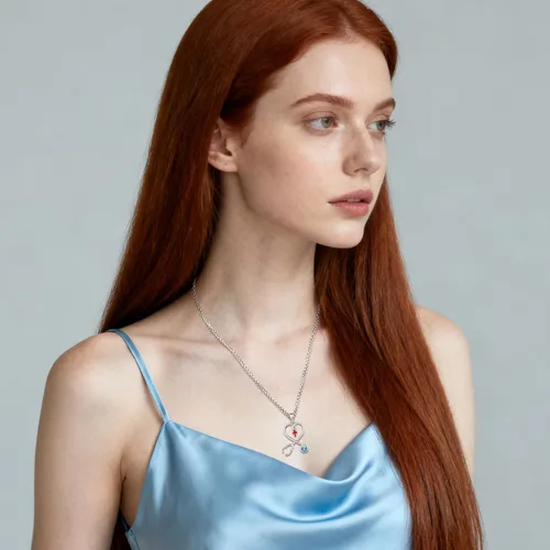 Miniatura 14 de Collar de alas de ángel de plata de ley 925, ángel de la guarda, enfermera RN caduceo, dije de ángel de cristal, joyería de regalo para mujer