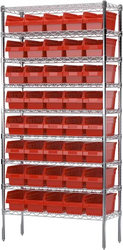 Miniatura 4 de Akro-Mils 30090 ShelfMax - Caja de almacenamiento de plástico, (12 x 6 x 6 pulgadas), color rojo, (paquete de 10)