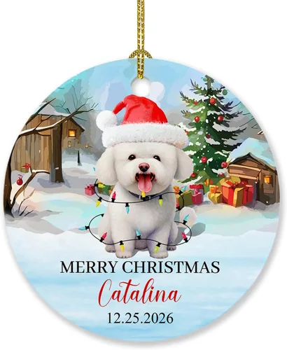 Miniatura 11 de Adorno de perro de Alaskan Malamute personalizado, árbol de Navidad, adorno de perro de Malamute de Alaska, regalos para amantes de los perros