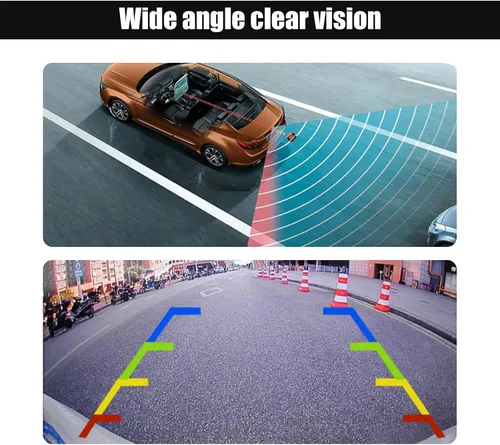 Miniatura 6 de Miytsya 1 PC Cámara de respaldo para auto, 130° de súper ángulo amplio y vista trasera/frontal universal, cámara metálica universal, lentes