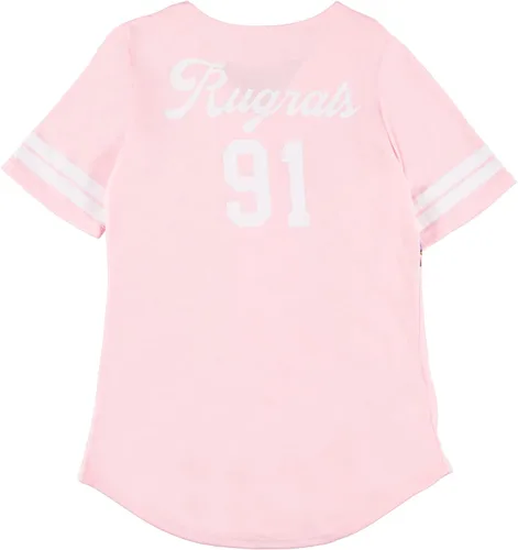 Miniatura 2 de Nickelodeon Camiseta de moda para mujer de los 90 Rugrats, Angelica y Chuckie Mesh Baseball Jersey