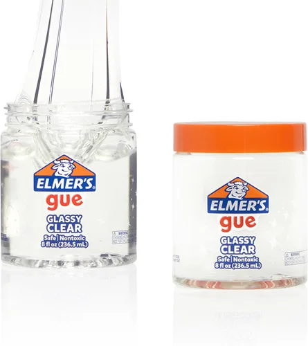 Elmer's Gue - Slime premezclado, slime transparente y cristalino, ideal para mezclar con complementos, 2 unidades Transparente vidrioso