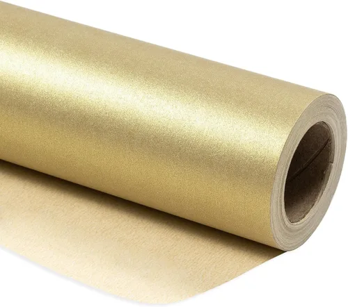 Miniatura 9 de RUSPEPA Papel de regalo negro mate, color liso perlado, papel lustre perfecto para bodas, cumpleaños, Navidad, baby shower, 17 pulgadas x 32.8 pies