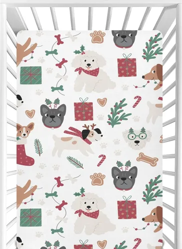 Miniatura 11 de CaTaKu Sábanas de cuna para niñas y niños – Sábanas de bebé bohemias con flores silvestres, sábanas de colchón neutro para cuna para cama
