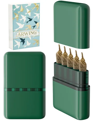 Miniatura 9 de Caja de almacenamiento con 5 agujeros a prueba de olores para conos pre-enrollados tamaño King, caja para 5 cigarrillos de tamaño regular, pequeño