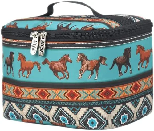 Miniatura 41 de NGIL Bolsa de cosméticos de viaje, bolsa organizadora de maquillaje para mujeres y niñas, Azul Rey Diamantina, Casual