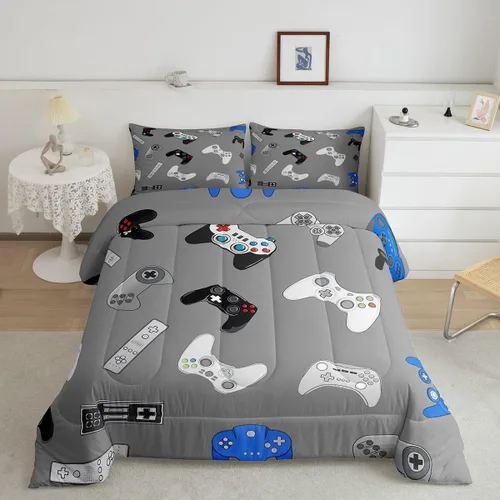 Miniatura 9 de Juego de edredón de videojuegos para niños y adolescentes, juego de ropa de cama para todas las estaciones, juego de ropa de cama