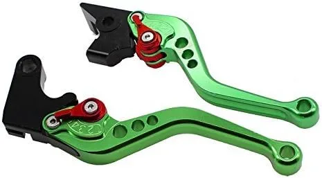 Miniatura 24 de Palancas Fxcnc de freno y embrague para carreras, Palanca verde con ajuste negro.