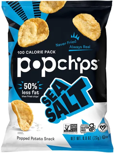 Miniatura 17 de Popchips Paquete variado de papas fritas, porciones individuales de 0.8 onzas (paquete de 24), 4 sabores: 8 sal marina, 8 barbacoa, 4 crema agria