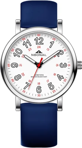 Miniatura 2 de Nurse Watch for Medical Doctor Professionals Student Easy Read Dial with Luminous 24 Hours Red Second Soft Silicone Band 30M Waterproof