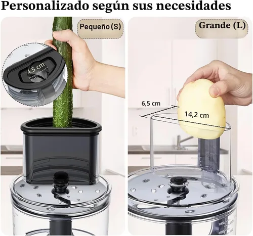Miniatura 5 de Procesador de alimentos grande de 14 tazas, tazón XL, tolva grande para mezclar, batir, triturar y cortar, picar carne y verduras, amasar, todo
