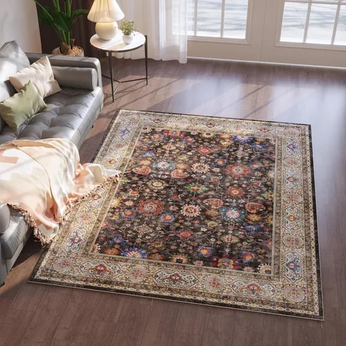 Miniatura 100 de Rugcomf Alfombra de pasillo de 2 x 6 pies, lavable, bohemio, suave, antideslizante, no desprende pelusa, lana sintética, estilo vintage para cocina