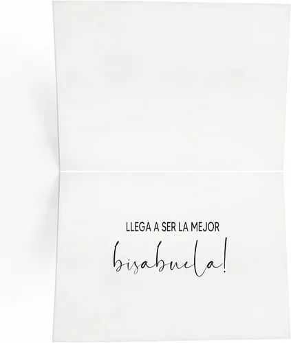 Miniatura 2 de Tarjeta de Anuncio de Embarazo en Español para Abuela, Nueva Tarjeta de Revelación de Bebé Bisabuela, Tarjeta para Abuela de Nieto y Nieta, Nueva