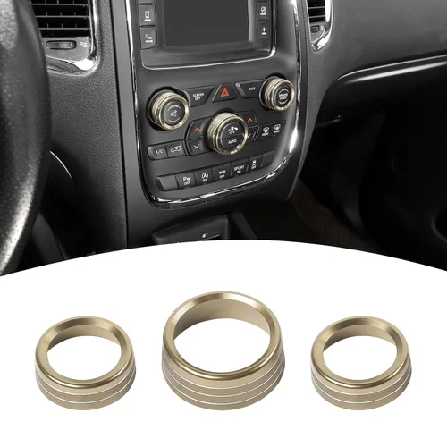Miniatura 12 de Anillo de Ajuste de Perilla de Interruptor de Volumen de AC Compatible con Dodge Charger 2011+/Challenger 2015+/RAM 2012-2017/Durango Rosa
