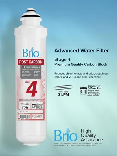 Miniatura 4 de Brio Reemplazo del filtro del enfriador de agua - Etapa 4: bloque de carbono para Brio modelo CLPOUROSC420RO