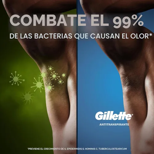 Miniatura 5 de Gillette Desodorante antitranspirante en gel transparente, ola fresca, 3.8 onzas