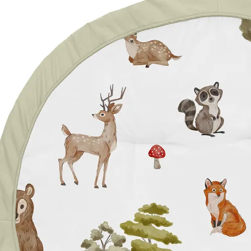 Miniatura 3 de Sweet Jojo Designs Bosque Animales del Bosque Niño Niña Género Neutral Unisex Bebé Play Mat Tiempo Esterilla Actividad Infantil Playmat Playmat