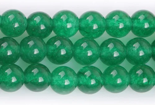 Miniatura 3 de JOE FOREMAN Cuentas redondas de piedra natural de jade verde de 0.236 pulgadas para fabricación de joyas, cuentas de 15 pulgadas, piedras