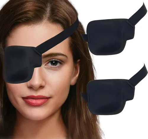 Miniatura 13 de Parches oculares para adultos y niños, 2 piezas 3D parche médico ajustable para ojo perezoso ambliopía estrabismo y después de cirugía para ojo Ojo