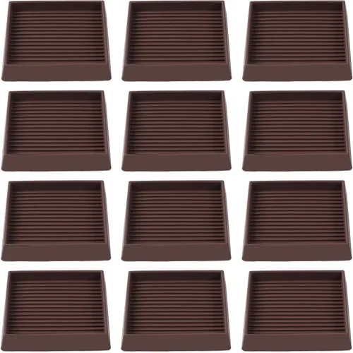 Copas cuadradas de goma para muebles de 3 x 3, almohadillas antideslizantes para muebles, tapones de cama con agarre, protegen cualquier suelo