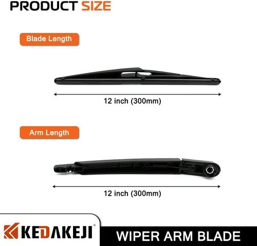 Miniatura 5 de Juego de limpiaparabrisas trasero compatible con Nissan Rogue 2014-2018 compatible con Nissan Pathfinder 2013-2018