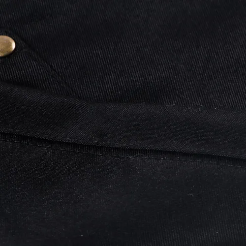 Miniatura 8 de Delantal de servidor con 5 bolsillos, hebilla de remache, unisex, corto y medio camarero, delantal corto