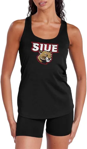 Miniatura 365 de Camiseta deportiva sin mangas oficial de NCAA Collegiate para mujer, con espalda cruzada, colección con logotipo primario