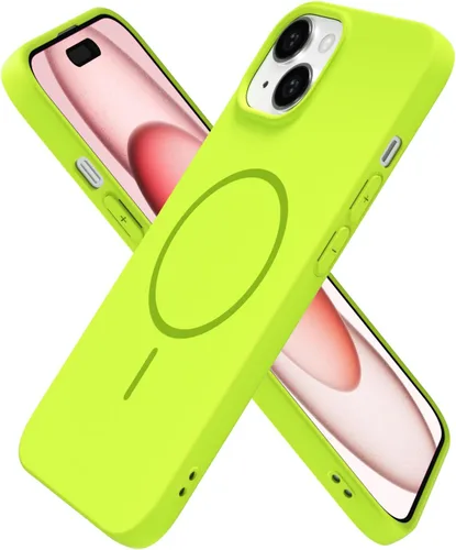 Miniatura 282 de oakxco Funda de silicona Mag Safe para iPhone 17 Pro Max, funda magnética delgada y fina compatible con carga inalámbrica MagSafe, bonita funda Negro