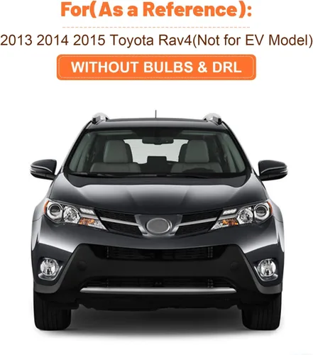 Miniatura 2 de Para Toyota Rav4 Rav-4 LH 2013 2014 2015 - Lámpara cromada para faros delanteros izquierdos