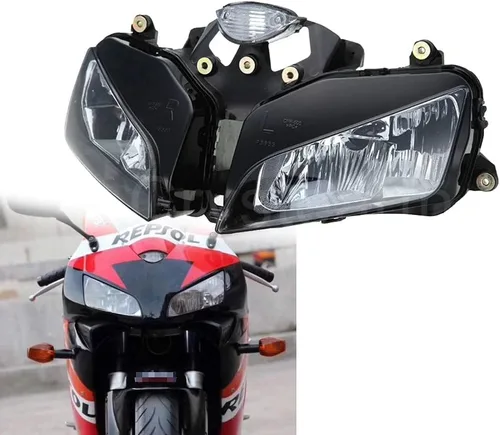 Miniatura 25 de Conjunto de faros delanteros de motocicleta compatible con Honda CBR1000RR 2004 2005 2006 2007 motocicleta plástico faro delantero faro delantero